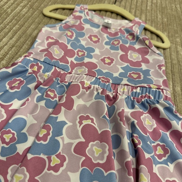 90 Degree By Reflex Pink and Blue Floral Kids Dress - Picture 3 of 3